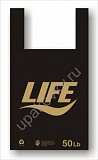 Пакет "майка" ПНД 30*54 "LIFE" черный